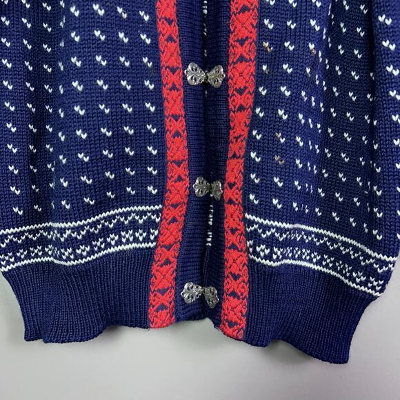 Dale of Norway sweater men's Medium unisex cardigan reindeer fair isle‎ grandpa - Picture 9 of 13